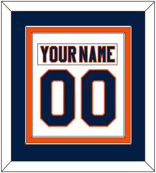 New York Nameplate & Number (Back) Combined - Road White (2007-2010) - Signature Tier 3
