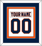 New York Nameplate & Number (Back) Combined - Road White (2007-2010) - Double Mat 3