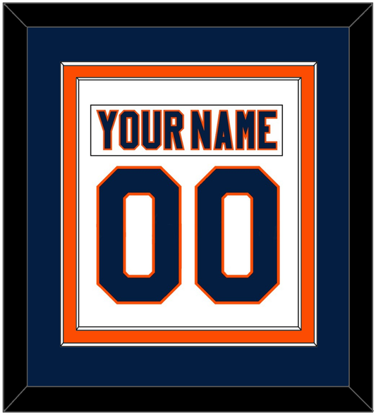 New York Nameplate & Number (Back) Combined - Road White (2007-2010) - Signature Tier 3