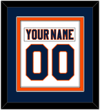 New York Nameplate & Number (Back) Combined - Road White (2007-2010) - Double Mat 3
