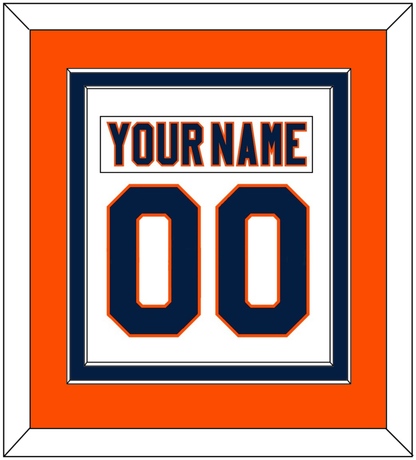 New York Nameplate & Number (Back) Combined - Road White (2007-2010) - Signature Tier 4