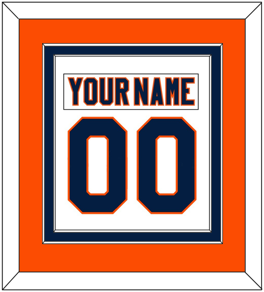 New York Nameplate & Number (Back) Combined - Road White (2007-2010) - Signature Tier 4