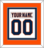 New York Nameplate & Number (Back) Combined - Road White (2007-2010) - Double Mat 4