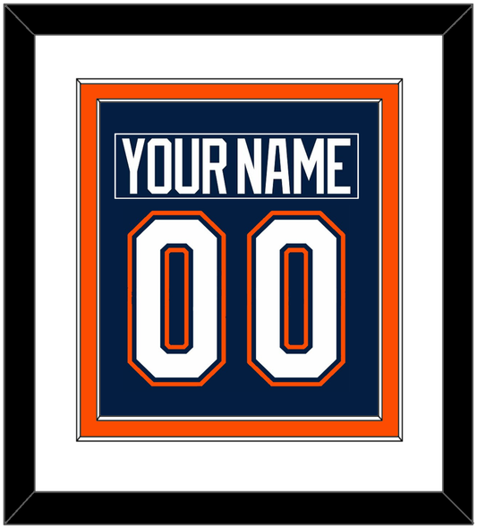 New York Nameplate & Number (Back) Combined - Road/Home Blue (1998-2007) - Signature Tier 1