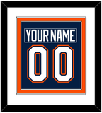 New York Nameplate & Number (Back) Combined - Road/Home Blue (1998-2007) - Double Mat 1