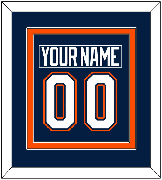 New York Nameplate & Number (Back) Combined - Road/Home Blue (1998-2007) - Signature Tier 2