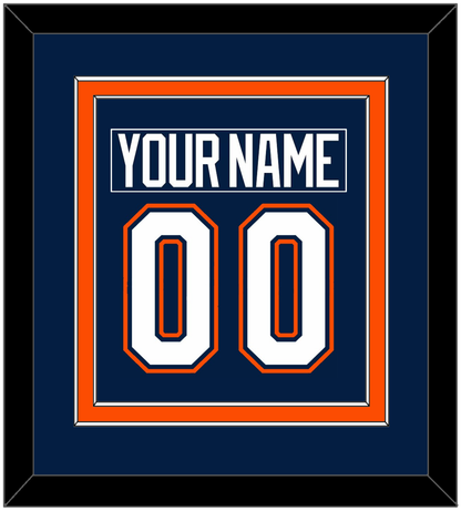 New York Nameplate & Number (Back) Combined - Road/Home Blue (1998-2007) - Signature Tier 2