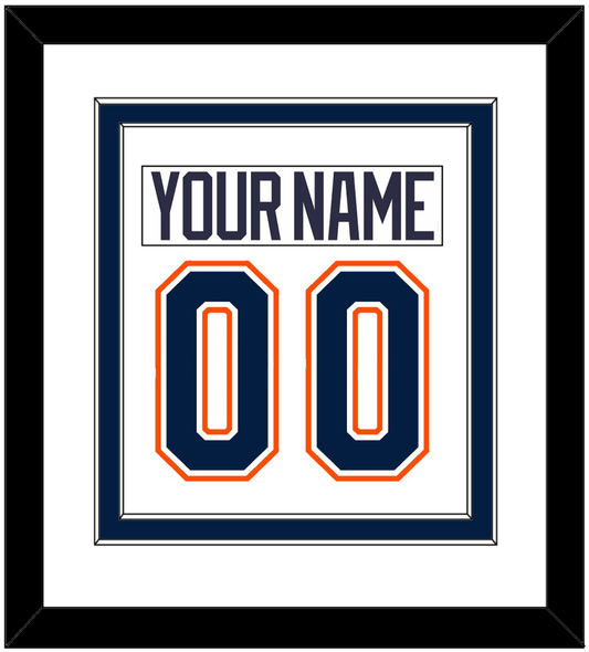 New York Nameplate & Number (Back) Combined - Home/Road White (1998-2007) - Signature Tier 1