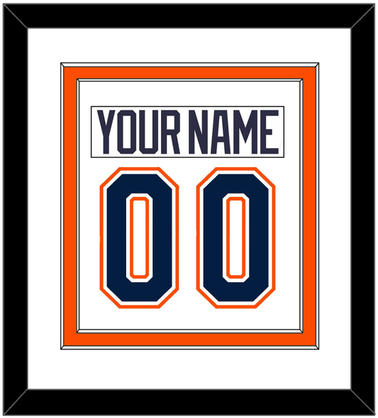 New York Nameplate & Number (Back) Combined - Home/Road White (1998-2007) - Signature Tier 2