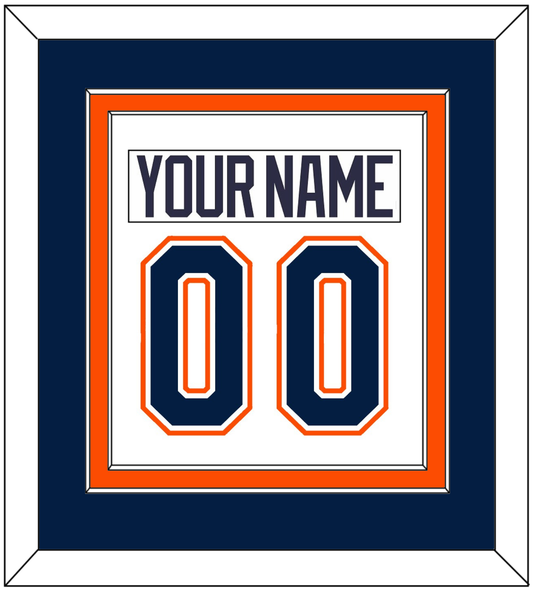New York Nameplate & Number (Back) Combined - Home/Road White (1998-2007) - Signature Tier 3
