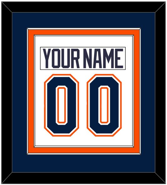 New York Nameplate & Number (Back) Combined - Home/Road White (1998-2007) - Signature Tier 3
