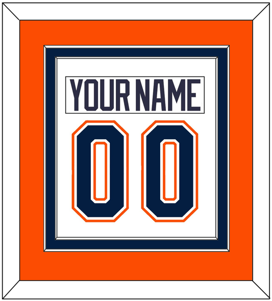 New York Nameplate & Number (Back) Combined - Home/Road White (1998-2007) - Signature Tier 4