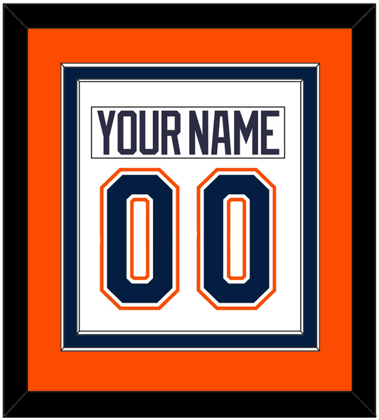New York Nameplate & Number (Back) Combined - Home/Road White (1998-2007) - Signature Tier 4