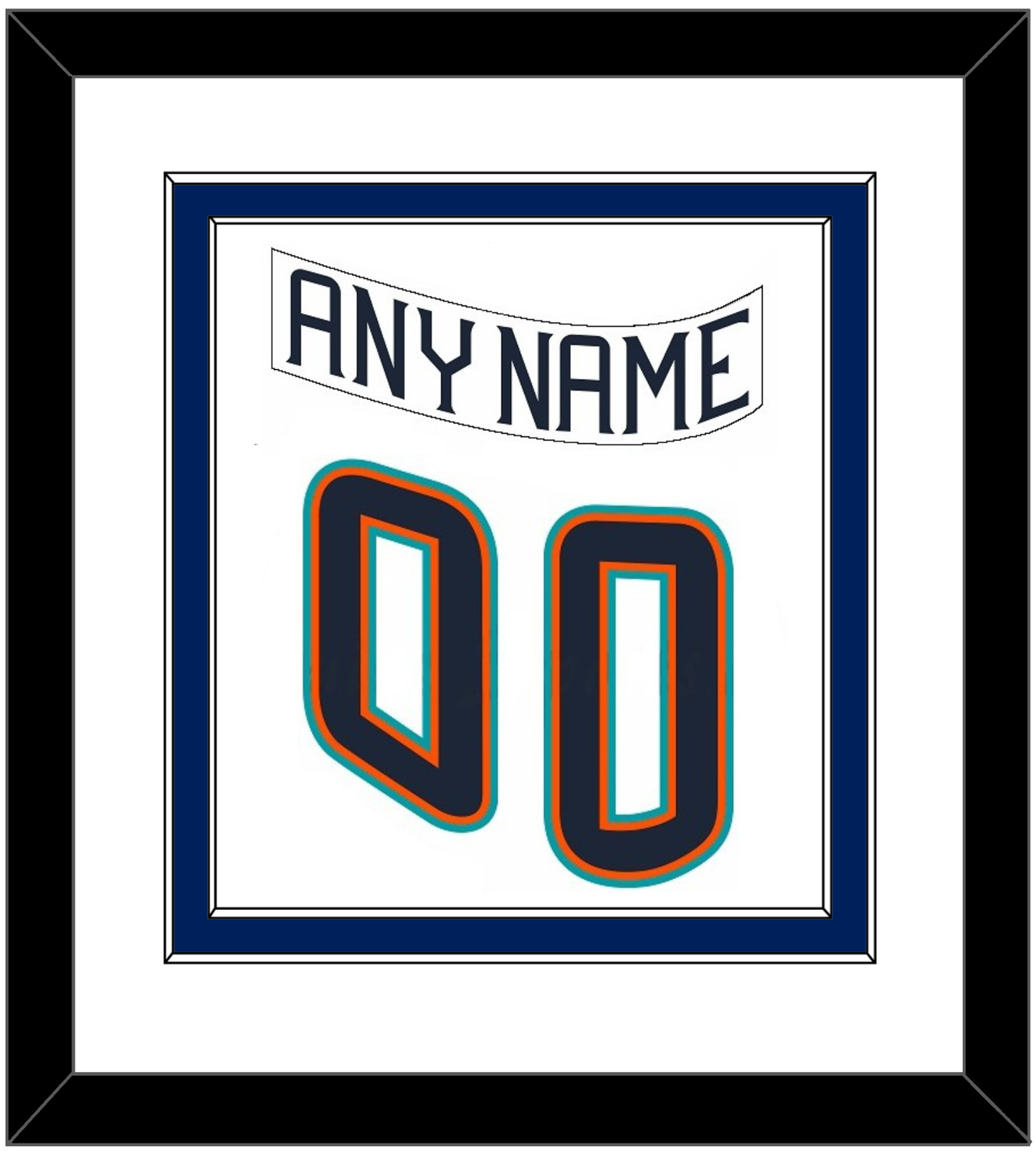New York Nameplate & Number (Back) Combined - Home White (1995-1998) - Signature Tier 1