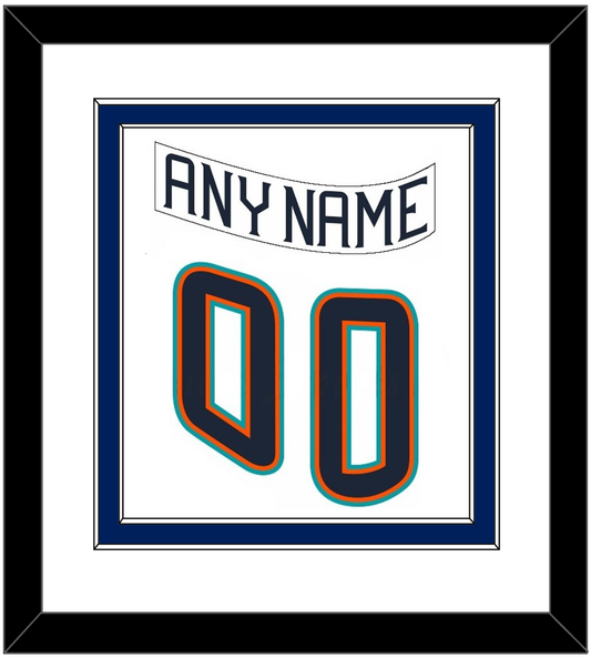 New York Nameplate & Number (Back) Combined - Home White (1995-1998) - Signature Tier 1