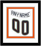 New York Nameplate & Number (Back) Combined - Home White (1995-1998) - Double Mat 2
