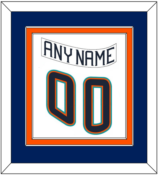 New York Nameplate & Number (Back) Combined - Home White (1995-1998) - Signature Tier 3