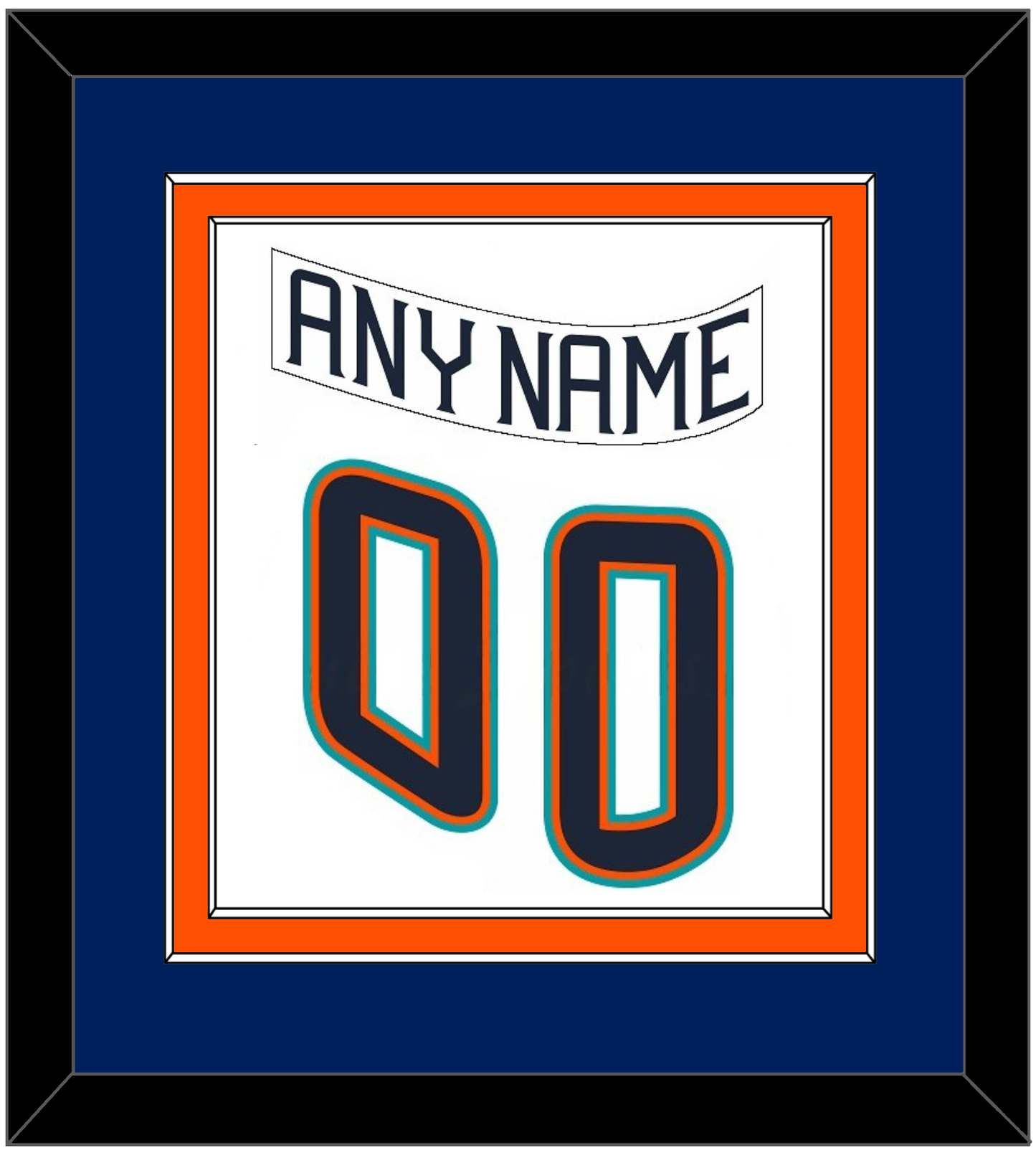 New York Nameplate & Number (Back) Combined - Home White (1995-1998) - Signature Tier 3