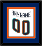 New York Nameplate & Number (Back) Combined - Home White (1995-1998) - Double Mat 3