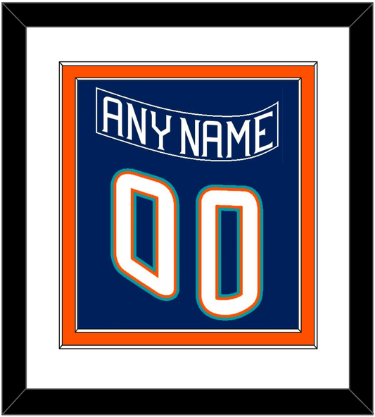 New York Nameplate & Number (Back) Combined - Road Blue (1995-1998) - Signature Tier 1