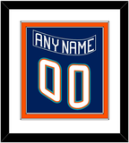 New York Nameplate & Number (Back) Combined - Road Blue (1995-1998) - Double Mat 1
