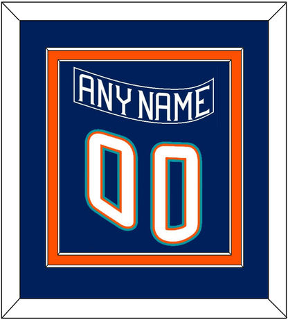 New York Nameplate & Number (Back) Combined - Road Blue (1995-1998) - Signature Tier 2