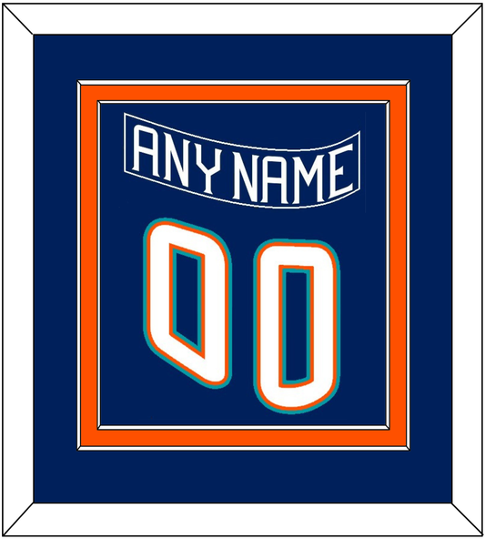 New York Nameplate & Number (Back) Combined - Road Blue (1995-1998) - Signature Tier 2