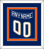 New York Nameplate & Number (Back) Combined - Road Blue (1995-1998) - Double Mat 2