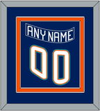New York Nameplate & Number (Back) Combined - Road Blue (1995-1998) - Double Mat 2