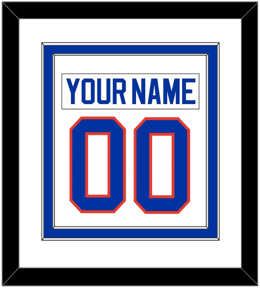 New York Nameplate & Number (Back) Combined - Home White (1984-1995) - Signature Tier 1