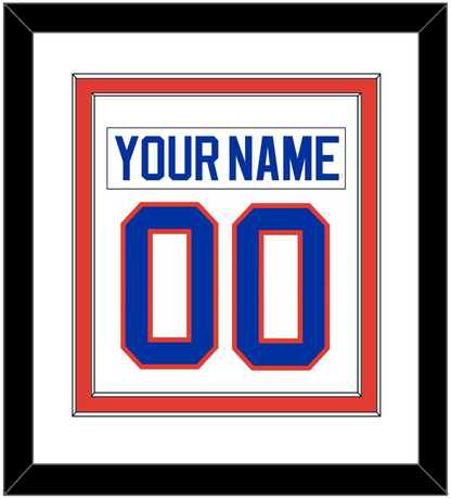 New York Nameplate & Number (Back) Combined - Home White (1984-1995) - Signature Tier 2