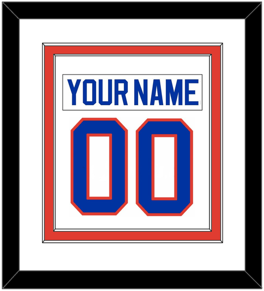 New York Nameplate & Number (Back) Combined - Home White (1984-1995) - Signature Tier 2