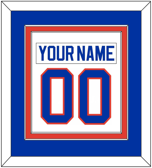 New York Nameplate & Number (Back) Combined - Home White (1984-1995) - Signature Tier 3