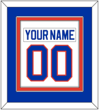 New York Nameplate & Number (Back) Combined - Home White (1984-1995) - Double Mat 3