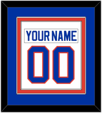 New York Nameplate & Number (Back) Combined - Home White (1984-1995) - Double Mat 3