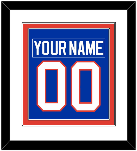 New York Nameplate & Number (Back) Combined - Road Blue (1984-1995) - Signature Tier 1
