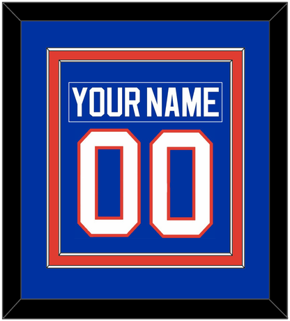 New York Nameplate & Number (Back) Combined - Road Blue (1984-1995) - Signature Tier 2