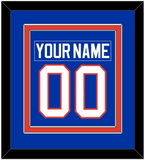 New York Nameplate & Number (Back) Combined - Road Blue (1984-1995) - Double Mat 2