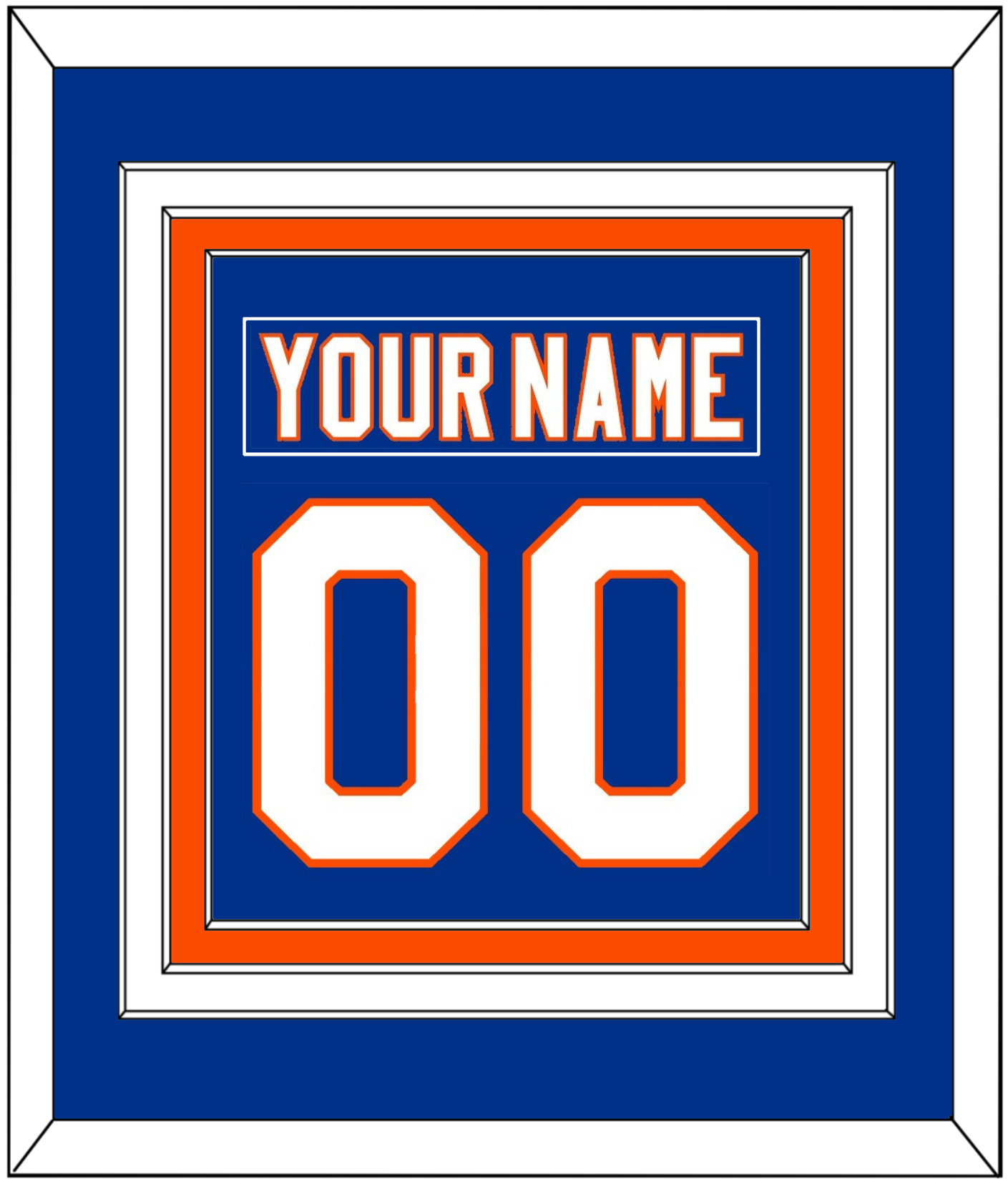 New York Nameplate & Number (Back) Combined - Home Blue - Premier Tier 2