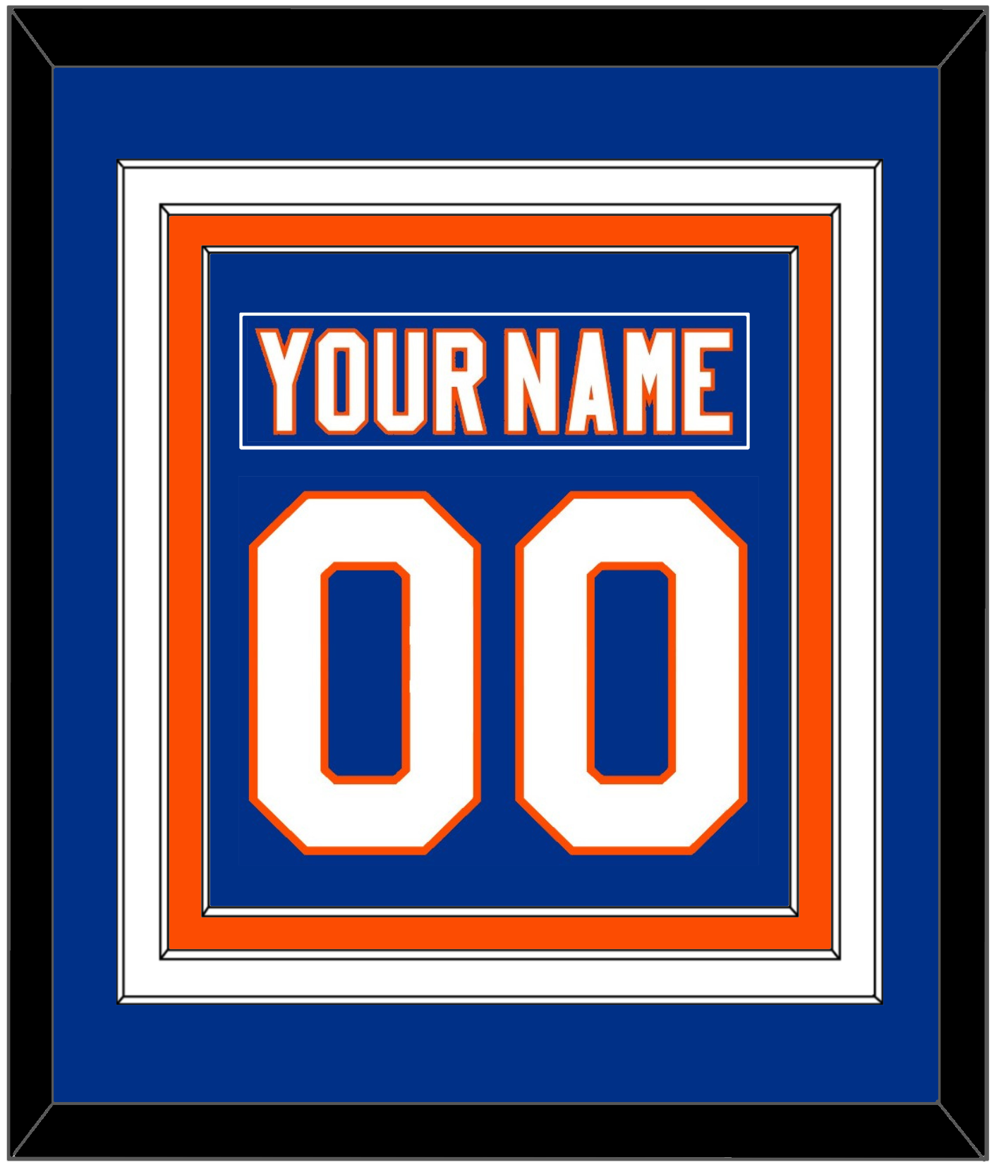 New York Nameplate & Number (Back) Combined - Home Blue - Premier Tier 2