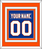New York Nameplate & Number (Back) Combined - Home Blue - Triple Mat 3
