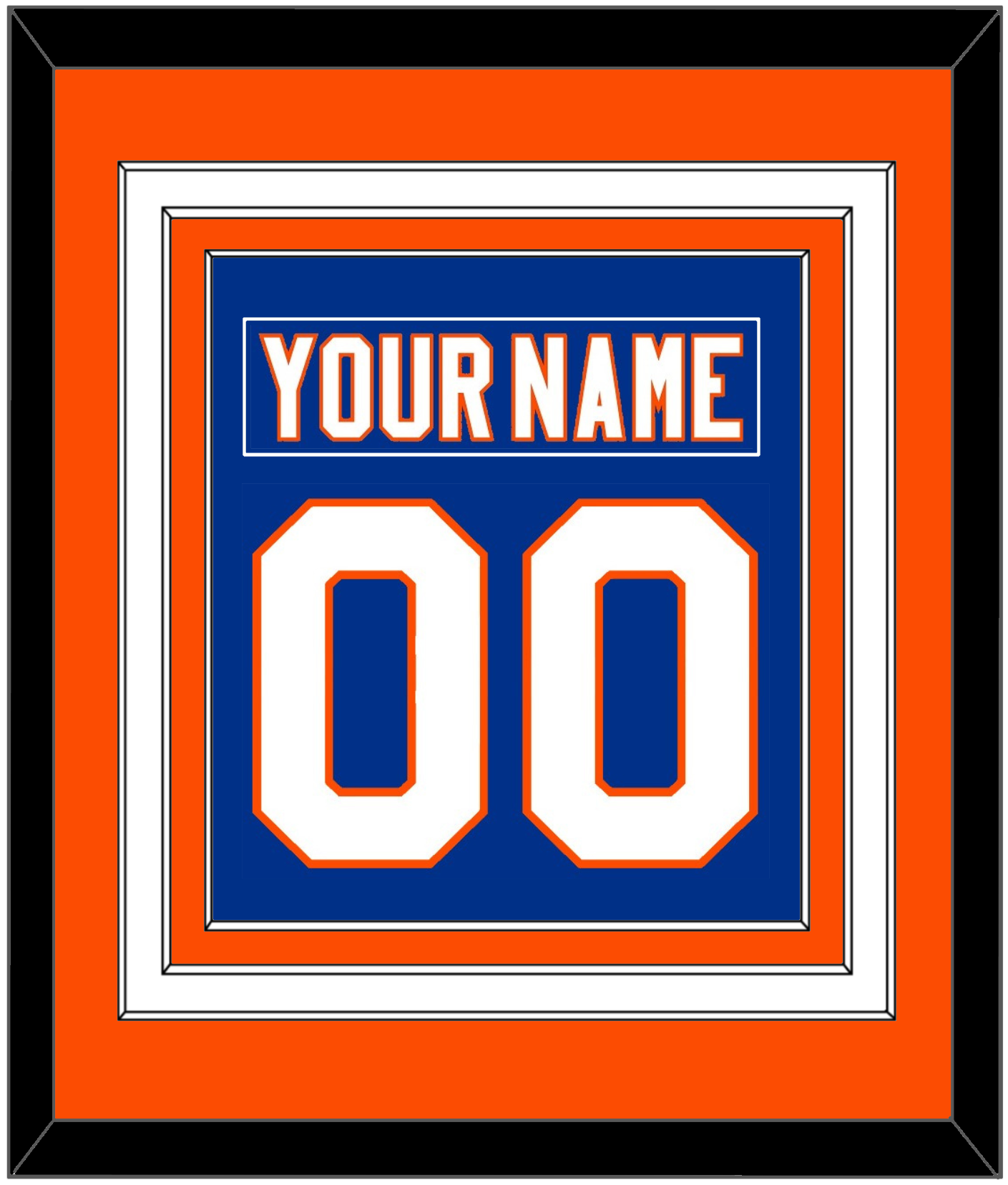 New York Nameplate & Number (Back) Combined - Home Blue - Premier Tier 3