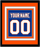 New York Nameplate & Number (Back) Combined - Home Blue - Triple Mat 3