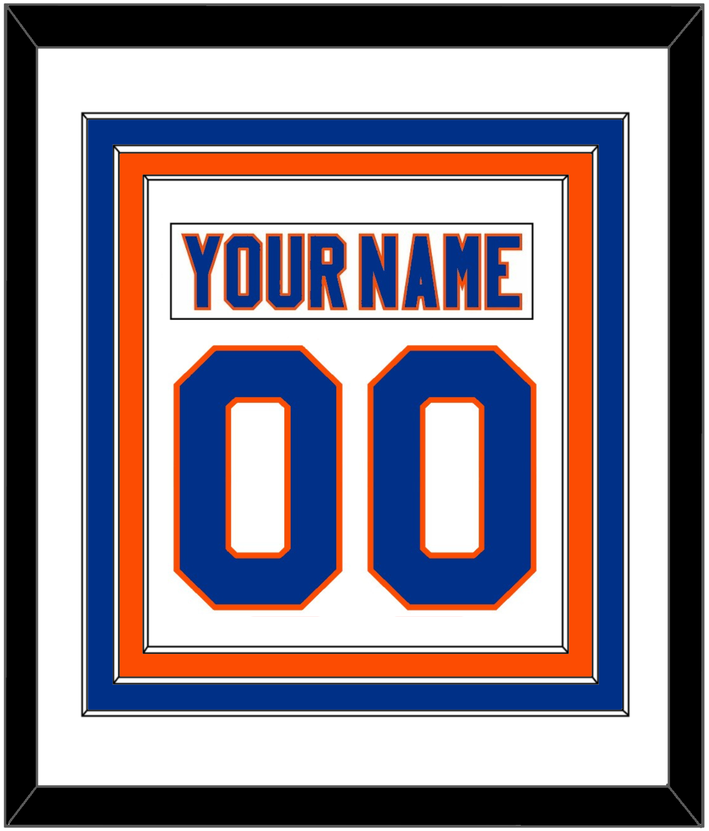 New York Nameplate & Number (Back) Combined - Road White - Premier Tier 1