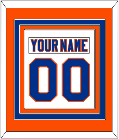 New York Nameplate & Number (Back) Combined - Road White - Premier Tier 3
