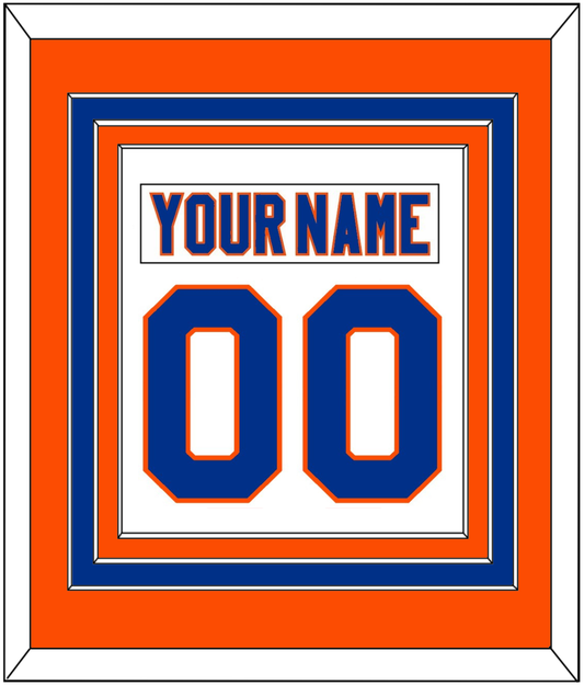 New York Nameplate & Number (Back) Combined - Road White - Premier Tier 3
