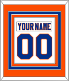 New York Nameplate & Number (Back) Combined - Road White - Triple Mat 3