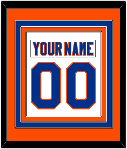 New York Nameplate & Number (Back) Combined - Road White - Premier Tier 3