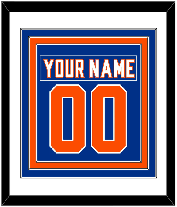 New York Nameplate & Number (Back) Combined - Alternate Blue - Triple Mat 1