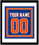 New York Nameplate & Number (Back) Combined - Alternate Blue - Triple Mat 1